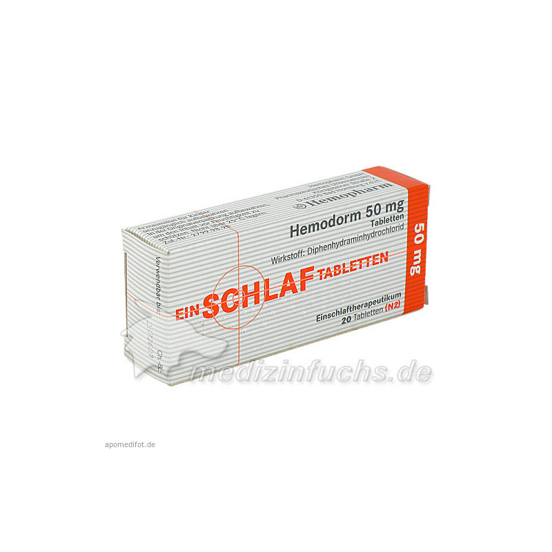 Hemodorm 50mg Einschlaf-Tabletten, 20 ST – PZN 3078669