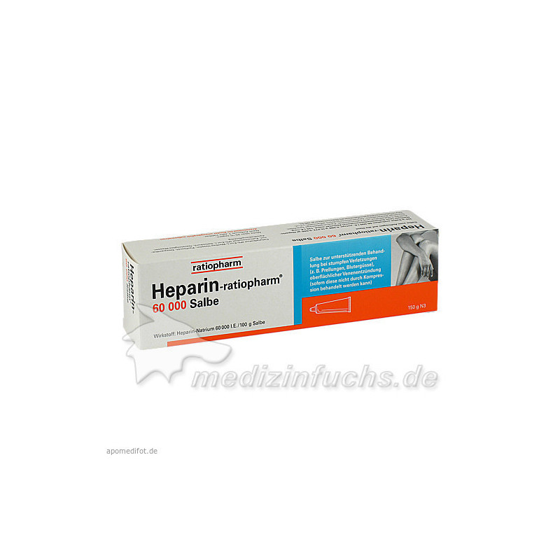 Heparin Ratiopharm 60000 Salbe, 150 G – PZN 6968702