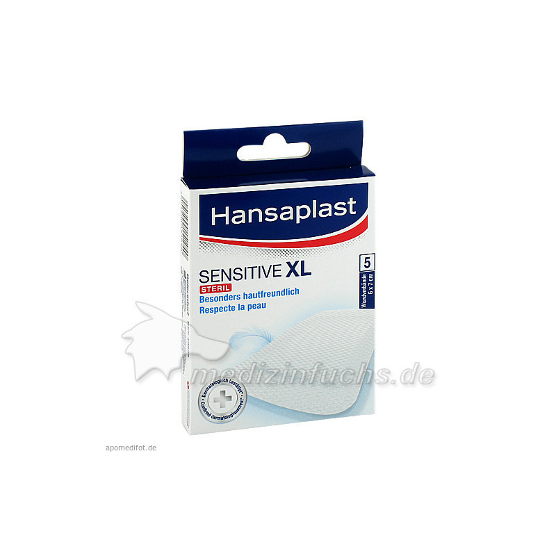 Hansaplast XL Sensitive 6x7cm, 5 ST – PZN 11362108