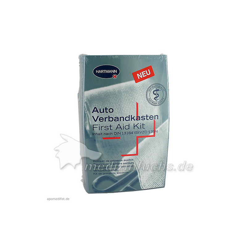 HARTMANN Auto-Verbandkasten DIN13164 silber, 1 ST – PZN 3794213