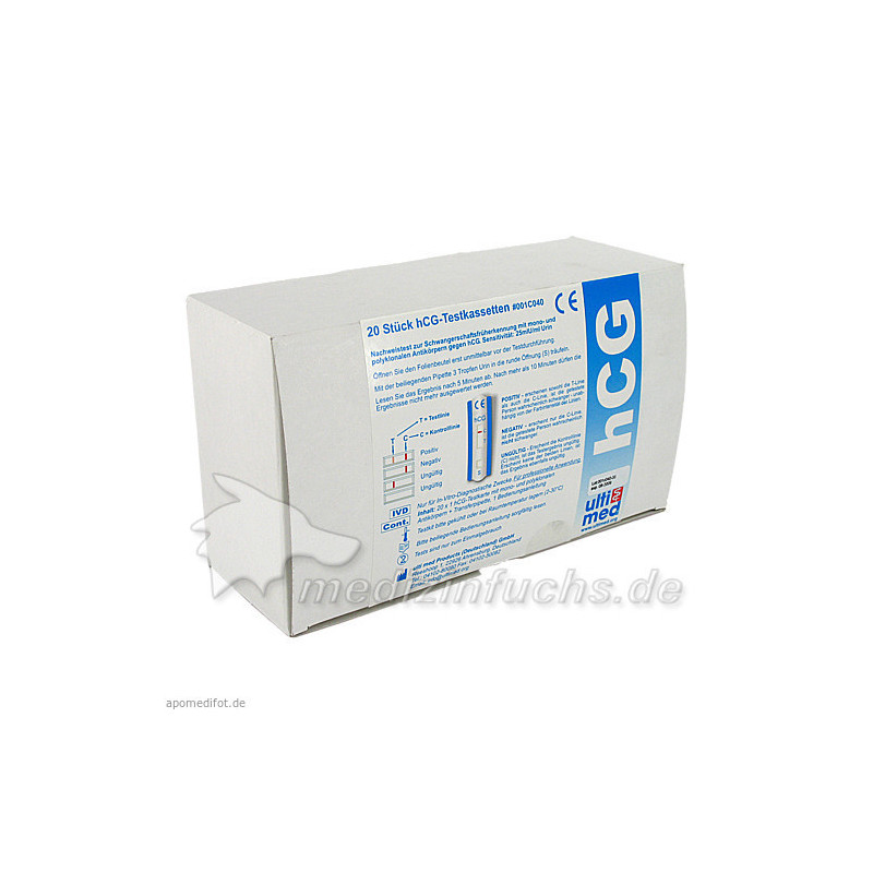 HCG SCHWANGERSCHAFTSFRÜHTEST AFTER 10, 20 ST – PZN 244475