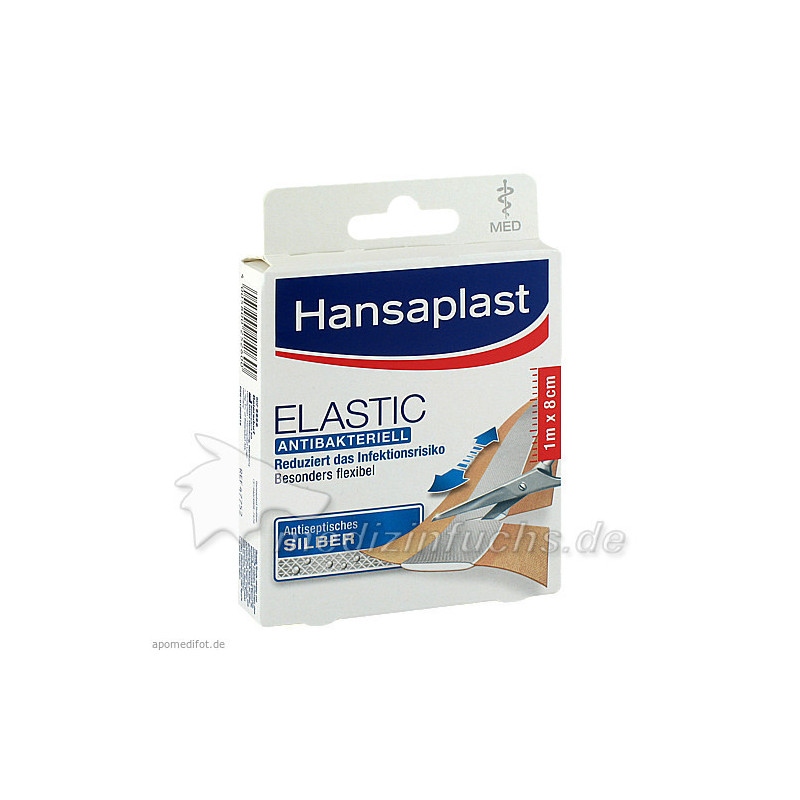 Hansaplast med Elastic 1mx8cm, 10 ST – PZN 1202616