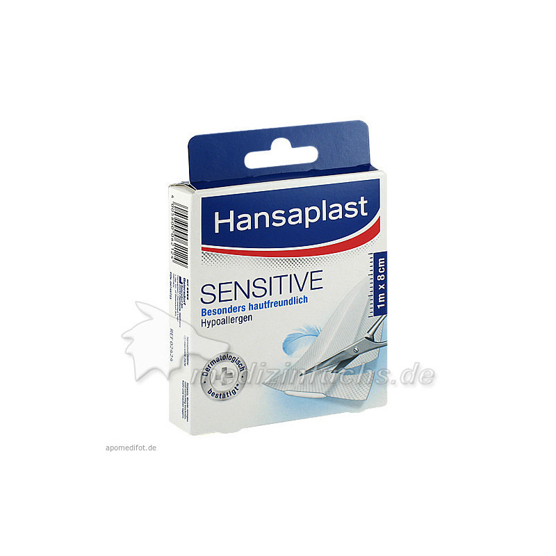 Hansaplast Sensitive 1mX8cm, 1 ST – PZN 4749723