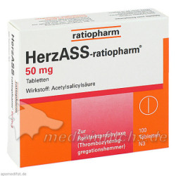 HerzASS-ratiopharm 50 mg, 100 ST – PZN 4562798