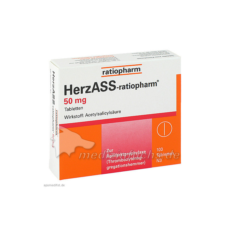 HerzASS-ratiopharm 50 mg, 100 ST – PZN 4562798