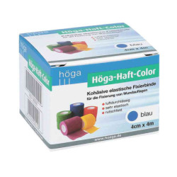 Höga Haft Color Fixierbinde 4 cmx4 m blau (1 stk) – PZN 10933023