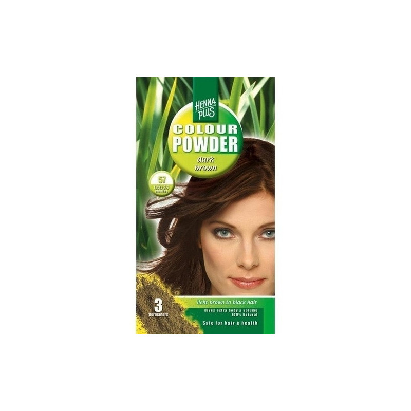 Hennaplus Colour Powder Dark Brown 57, 100 G – PZN 99493