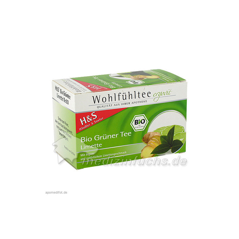 H&S Bio-Grüner Tee Limette, 20 ST – PZN 6582397