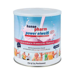 Hansepharm Power Eiweiss plus Himbeere-vanille Plv (750 g) – PZN 11537884