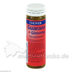 HOYER Guarana & Ginseng Kautabletten, 60 ST – PZN 5567556