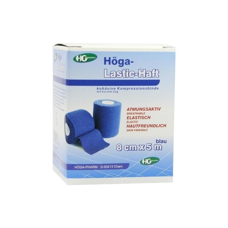 Höga-Lastic-Haft blau 8cmx5m, 1 ST – PZN 827107