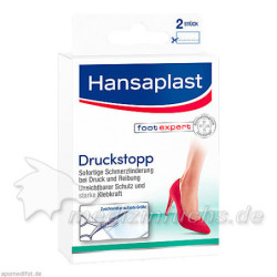 Hansaplast Druckstopp Transparentes Schutzpolster, 2 ST – PZN 6080299