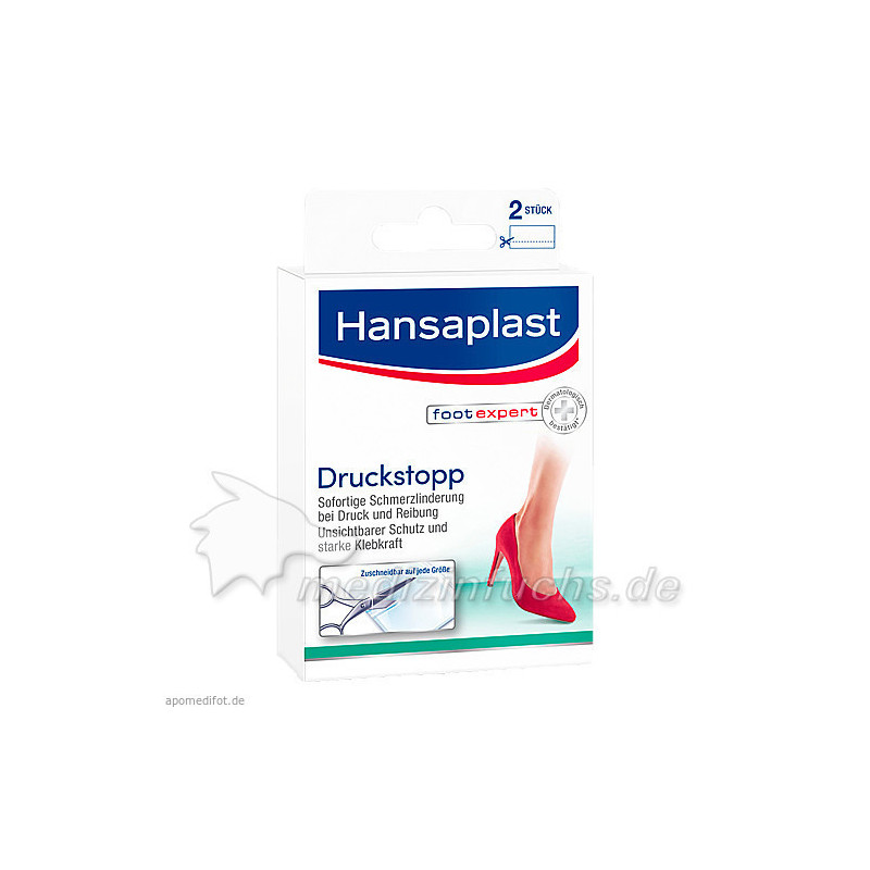 Hansaplast Druckstopp Transparentes Schutzpolster, 2 ST – PZN 6080299