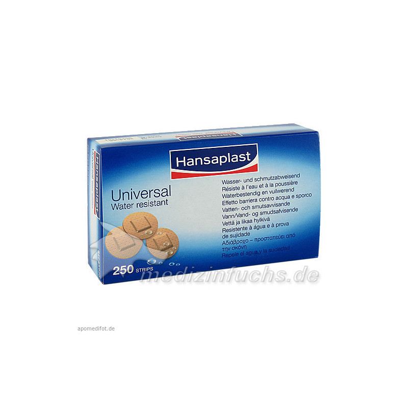 Hansaplast Universal Water Resist. D.23mm Strips, 250 ST – PZN 1215286