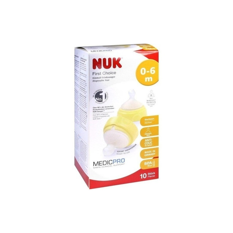 NUK First Choice Einmal-Trinksauger TPE 0-6 Mon./S, 10 ST – PZN 10813891