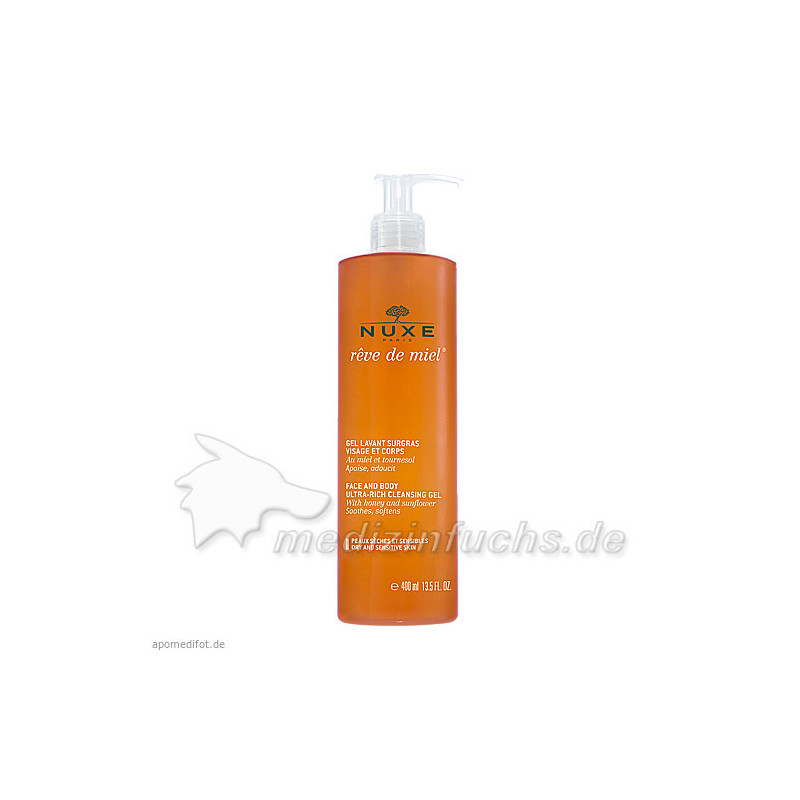 NUXE Reve de Miel Gel Lavant Surgras Visage/Corps, 400 ML – PZN 9100588