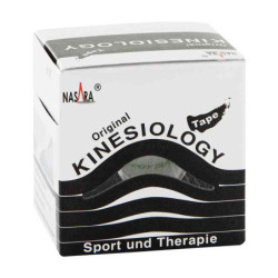 Nasara Kinesio Tape 5 cmx5 m schwarz inkl.Spenderbox (1 stk) – PZN 9288770