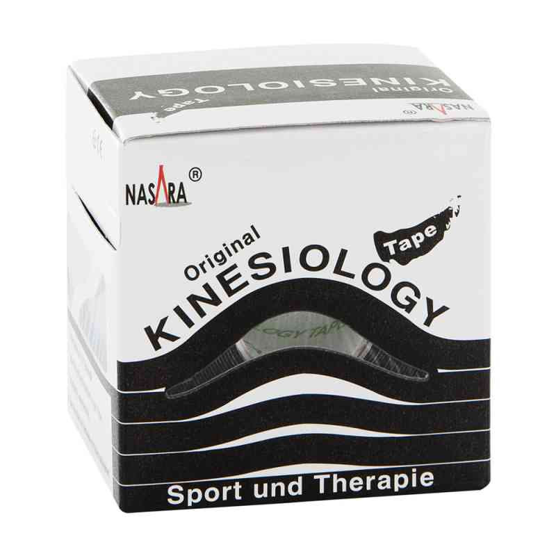 Nasara Kinesio Tape 5 cmx5 m schwarz inkl.Spenderbox (1 stk) – PZN 9288770