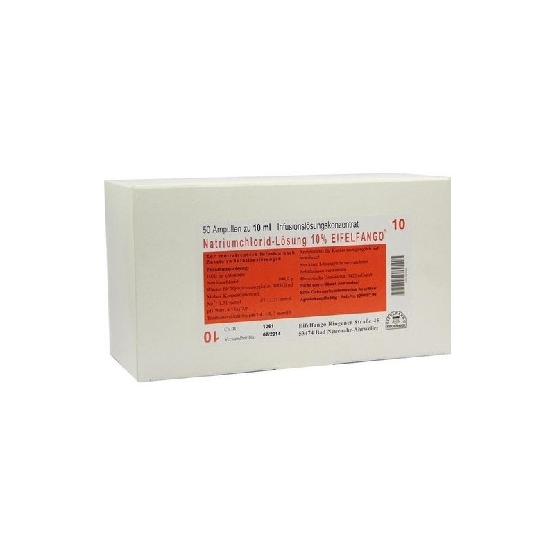 Natriumchlorid-Lösung 10% EIFELFANGO, 50X10 ML  – PZN 875945
