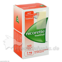 Nicorette 2mg Freshfruit Kaugummi, 105 ST – PZN 4370248