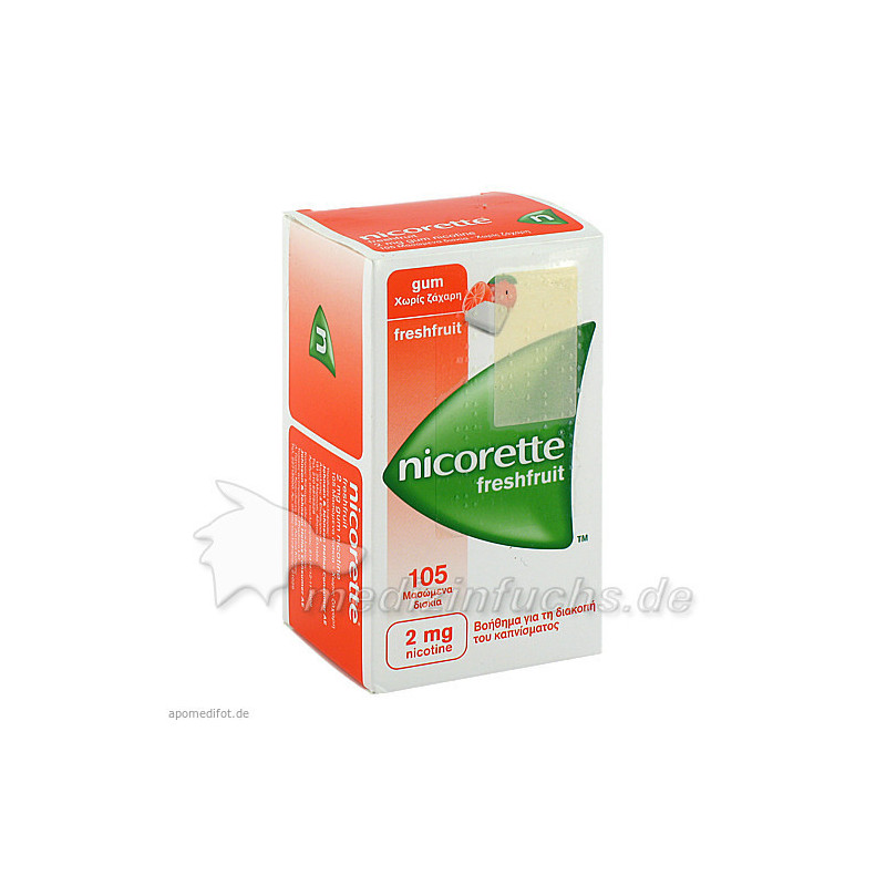 Nicorette 2mg Freshfruit Kaugummi, 105 ST – PZN 4370248
