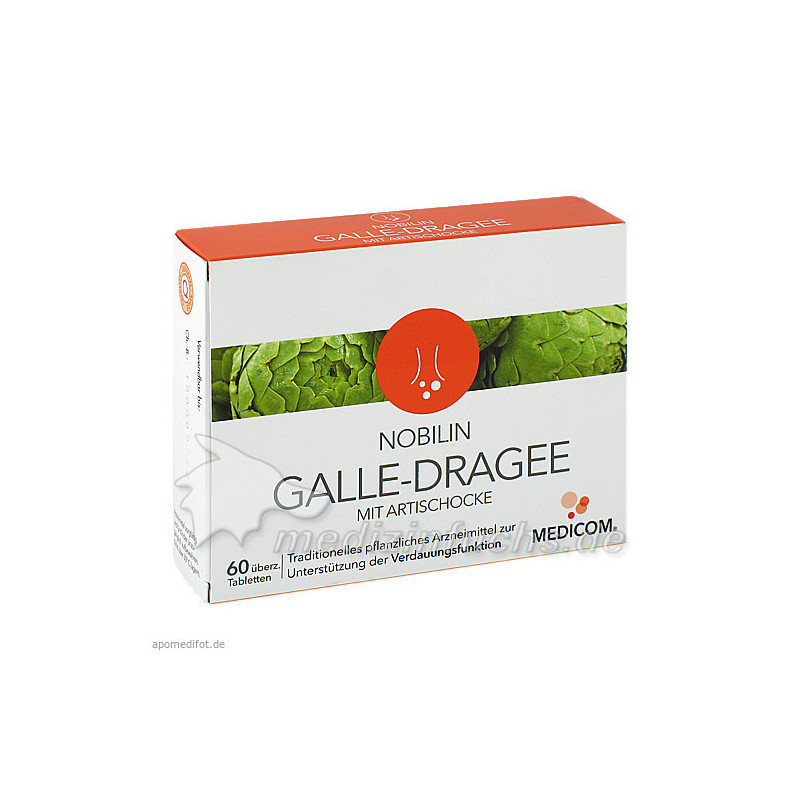 Nobilin Galle-Dragee mit Artischocke, 60 ST – PZN 5517788
