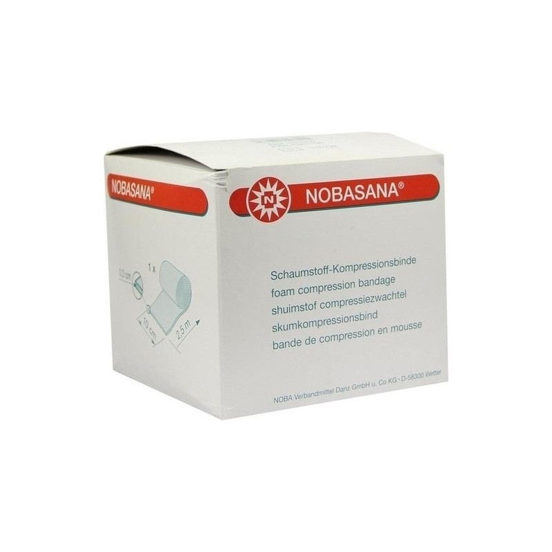 NOBASANA 2.5MX10CM 0.3CM STARK SCHAUMSTOFFBINDE, 1 ST – PZN 7385196