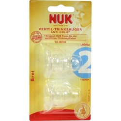 NUK Ventilsauger für Brei Gr.2 Silikon, 2 ST – PZN 8444050