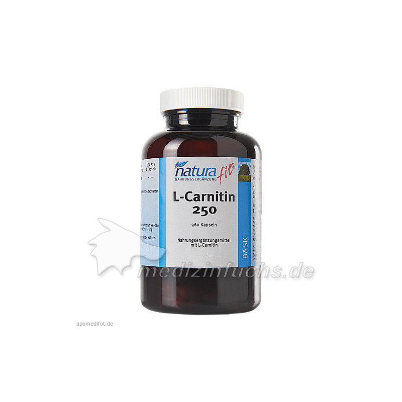 NATURAFIT L-Carnitin 250 Kapseln, 360 ST – PZN 1756295