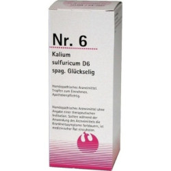 Nr. 6 Kalium sulfuricum D6 spag. Glückselig, 100 ML – PZN 454155