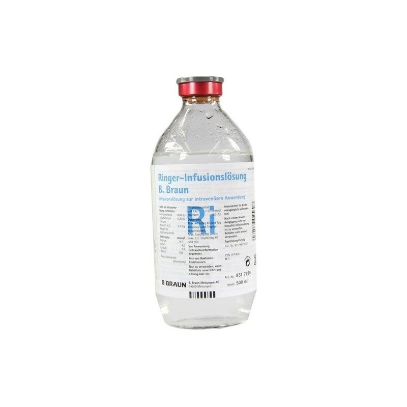 Ringer Infusionslösung B.Braun Glas, 500 ML – PZN 1471492