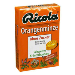 Ricola ohne Zucker  Box Orangenminze Bonbons (50 g) – PZN 3912351