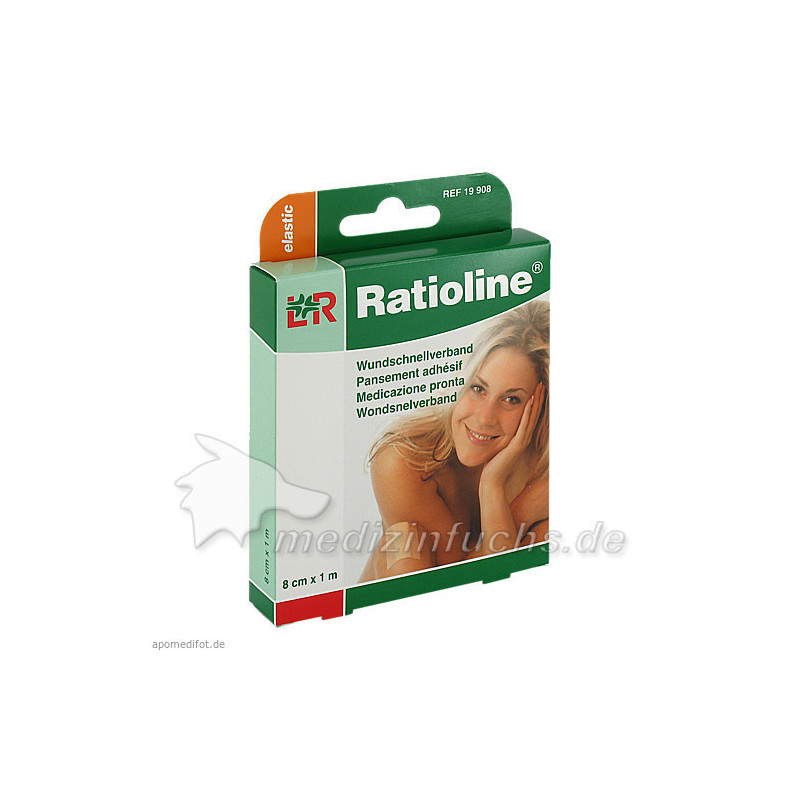 Ratioline elastic Wundschnellverband 8cmx1m, 1 ST – PZN 1805326