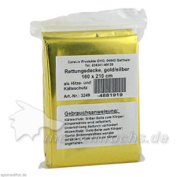 Rettungsdecke gold/silber 160x210cm, 1 ST – PZN 4881919