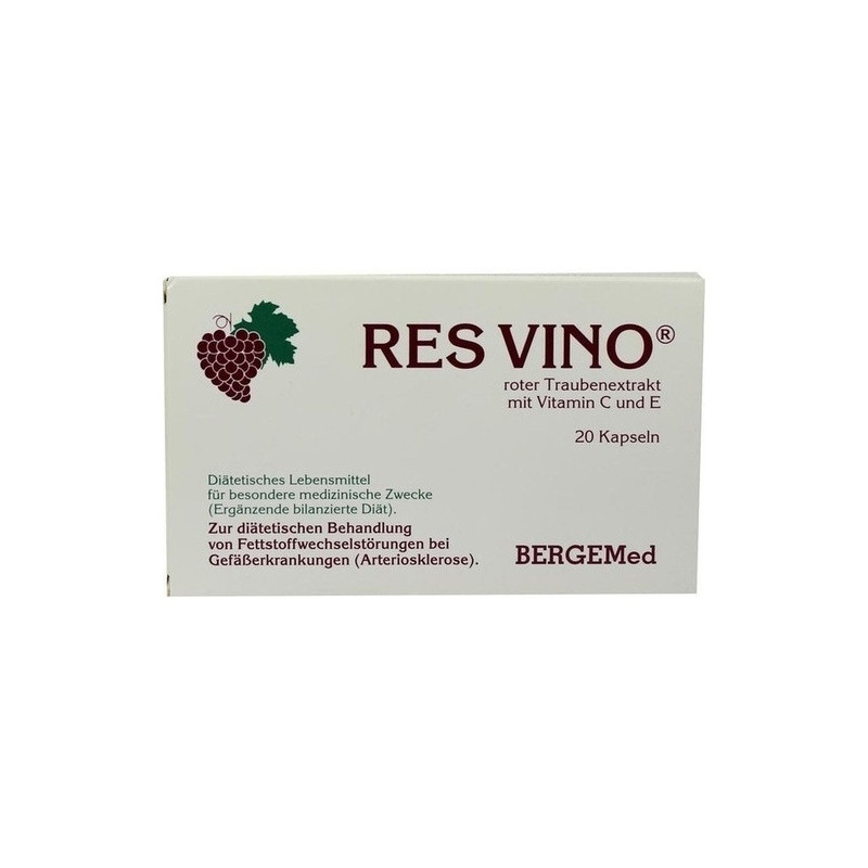 RES VINO Roter Trauben Extrakt Rotweintraubenextra, 20 ST – PZN 7022648