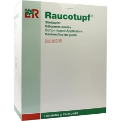 Raucotupf Stieltupfer 2 St steril klein Wattekopf, 100X2 ST – PZN 1369204