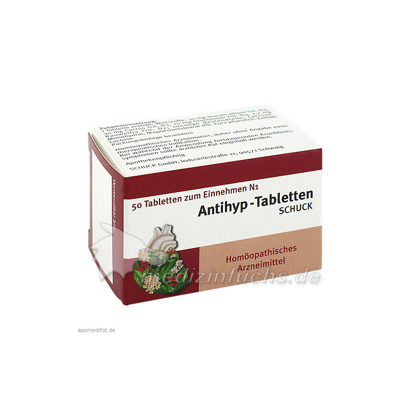 Antihyp-Tabletten Schuck, 50 ST – PZN 6801209
