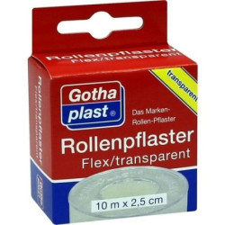 Rollenplaster Flex Transparent 10mx2.5m Euroaufhän, 1 ST – PZN 9213915