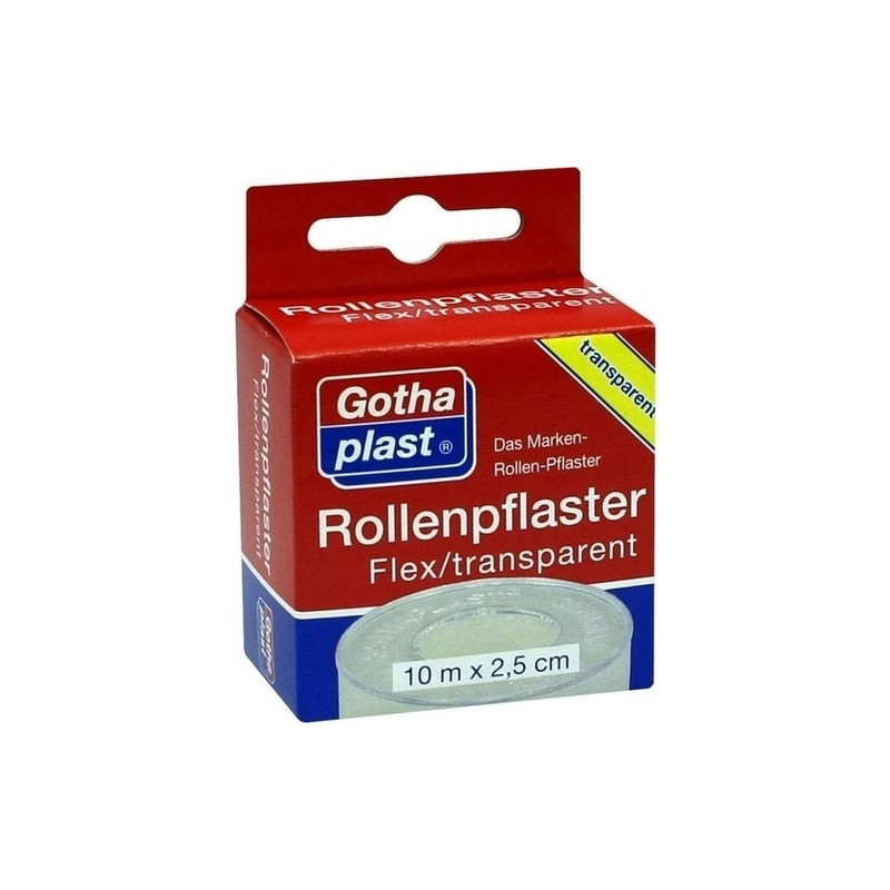 Rollenplaster Flex Transparent 10mx2.5m Euroaufhän, 1 ST – PZN 9213915