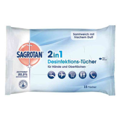Sagrotan 2in1 Desinfektions-tücher (15 stk) – PZN 11101081