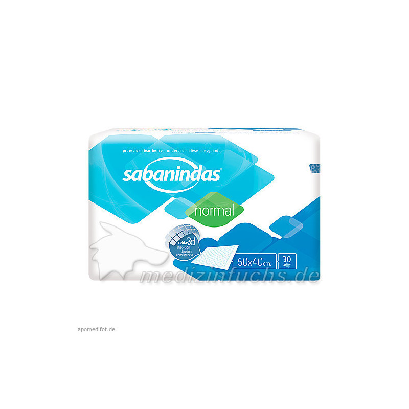 Sabanindas normal 40 x 60 cm Bettschutzeinlage, 30 ST – PZN 11132710
