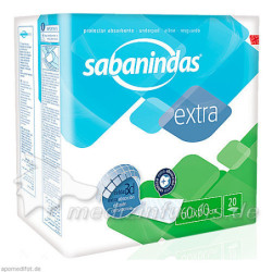 Sabanindas extra 60 x 60 cm Bettschutzeinlage, 6X20 ST – PZN 11132845