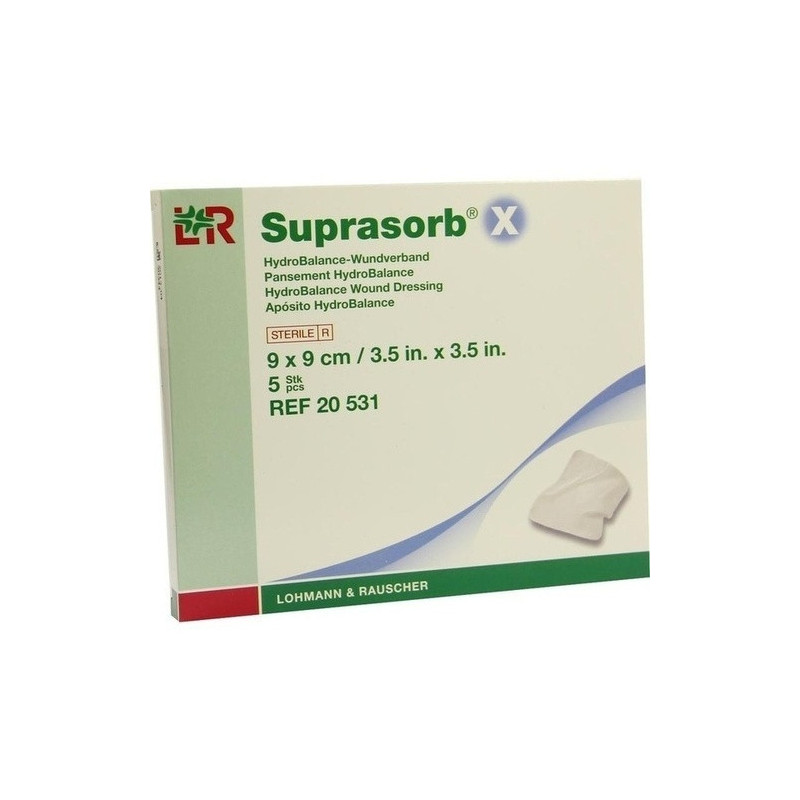 Suprasorb X HydroBalance Wundverand 9x9cm, 5 ST – PZN 3126807