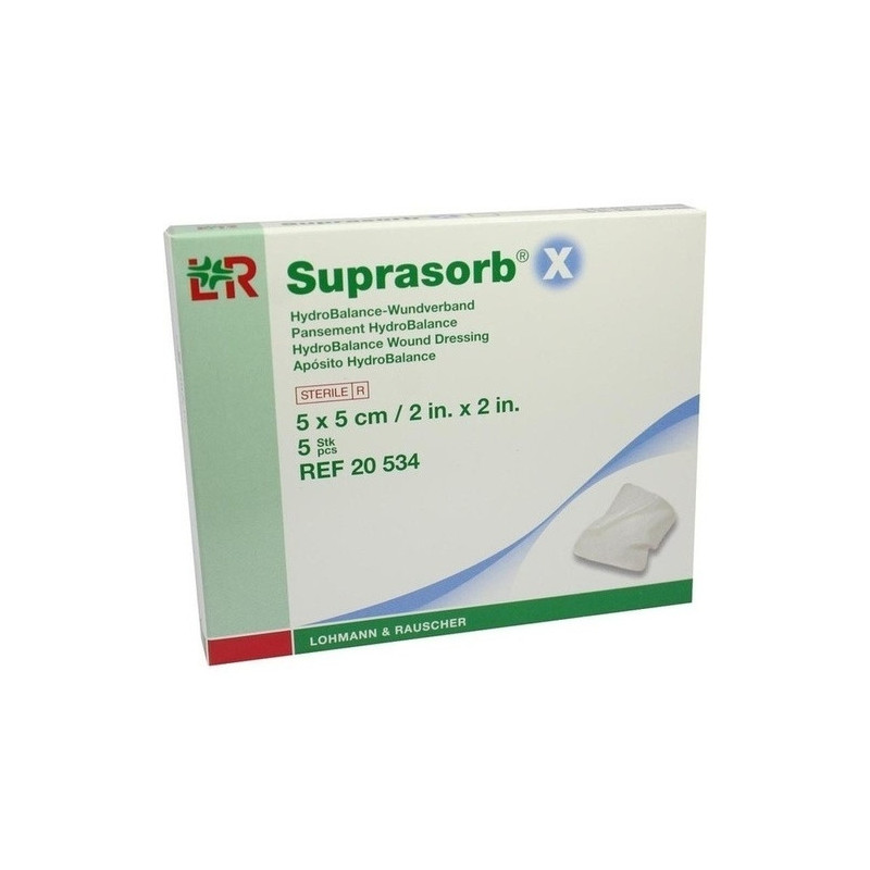 Suprasorb X HydroBalance Wundverand 5x5cm, 5 ST – PZN 3490803