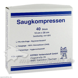 SAUGKOMPRESSEN 10CMX20CM UNSTERIL, 40 ST – PZN 4095233