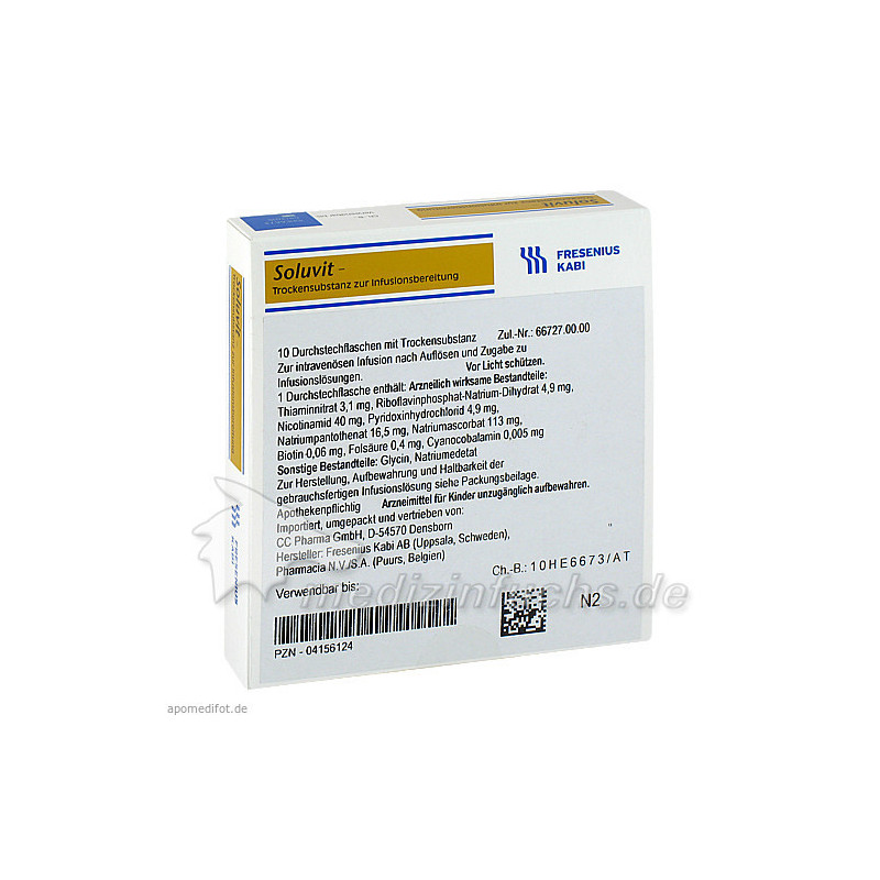 Soluvit Trockesubstanz o. Lösungsmittel, 10X10 ML – PZN 4156124