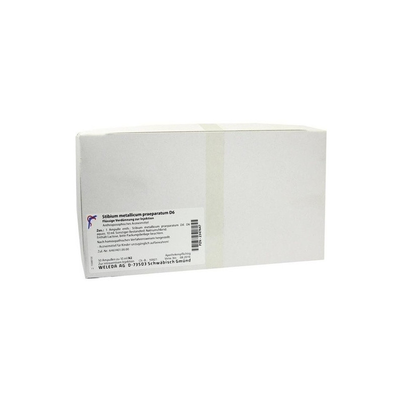 STIBIUM MET PRAEP D 6, 50X10 ML – PZN 2347647