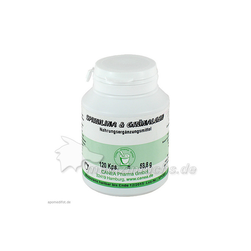 Spirulina + Grünalgen Kapseln, 120 ST – PZN 4012508