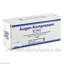 AUGENKOMPRESSEN 5.8x7CM UNSTERIL, 50 ST – PZN 4050087