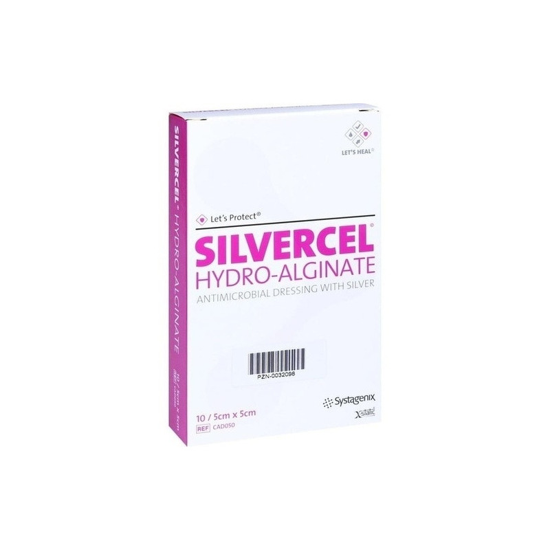SILVERCEL Hydroalginat Verband 5x5cm, 10 ST – PZN 32098